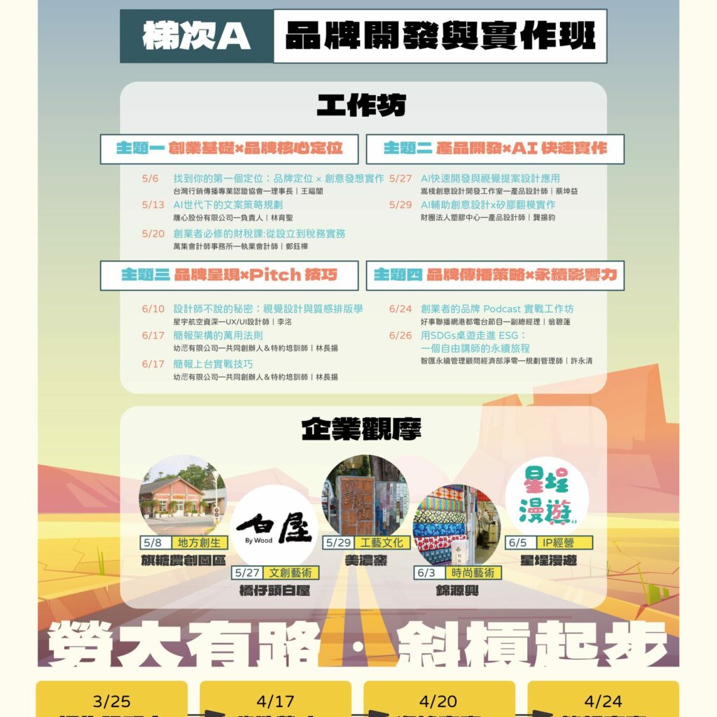 【實體課程】115/05/20斜槓圓夢計畫，創業者必修財稅課程